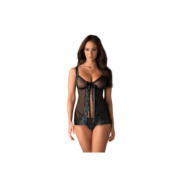 Amanta Babydoll - Noir et Turquoise